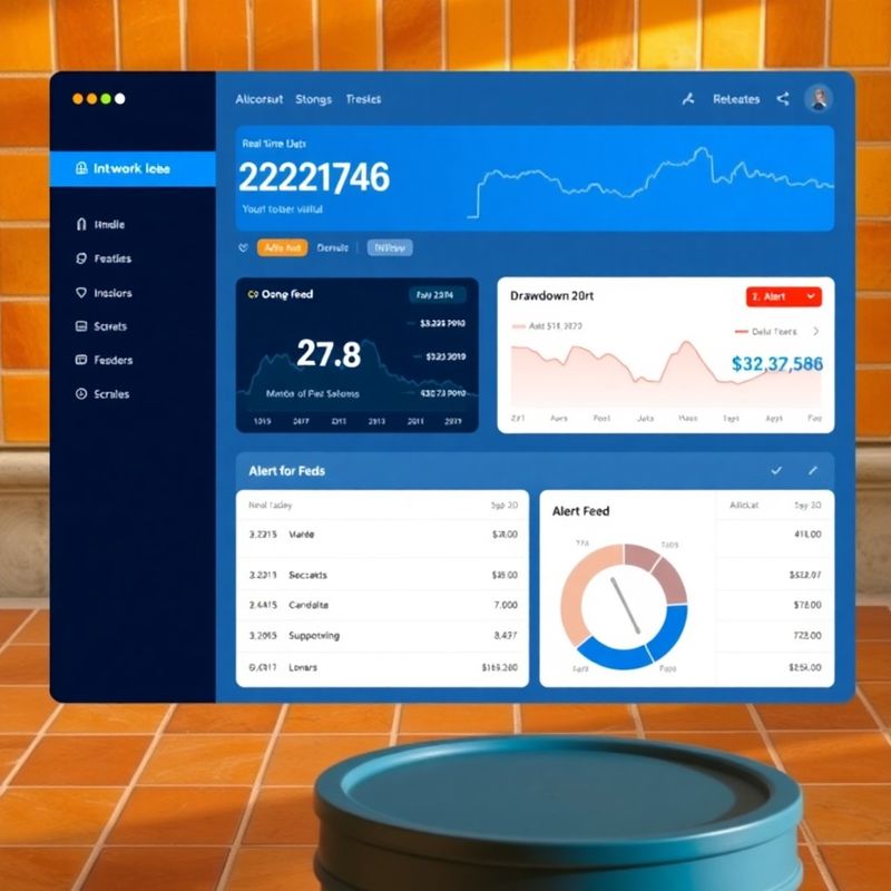 Panel de PnL en tiempo real y feed de alertas